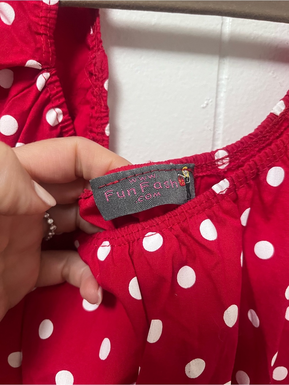 FunFash Red Polka Dot Midi Dress - Picture 2 of 5